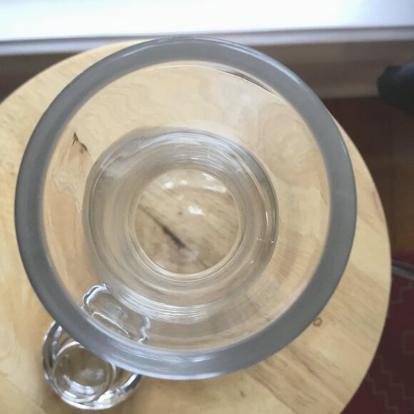 LENOX Crystal Decanter Etched USA Stopper 11.5" Wine Whiskey Carafe VTG Barware - Picture 5 of 9